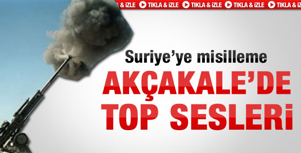 Akçakale'de top atışları - Video