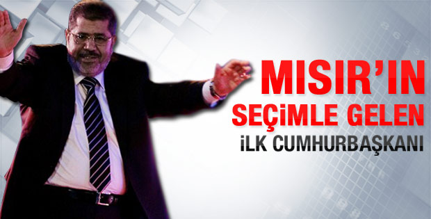 Mısır'ın yeni Cumhurbaşkanı Mursi oldu