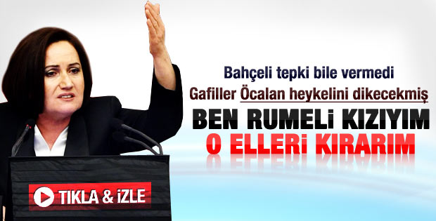 Akşener: Öcalan'ın heykelini dikenin ellerini kırarız