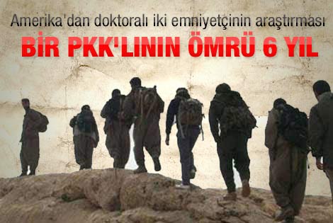 Bir PKK'lının ortalama ömrü 6 yıl 8 ay
