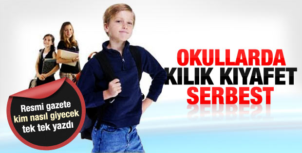 Kılık kıyafet yönetmeliği yayımlandı