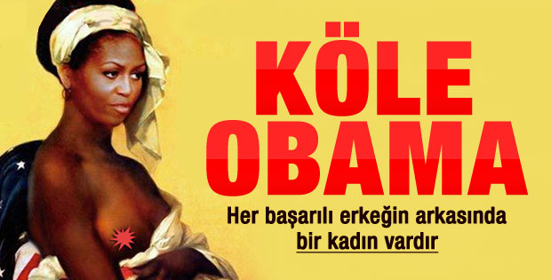 Üstsüz köle Michelle Obama