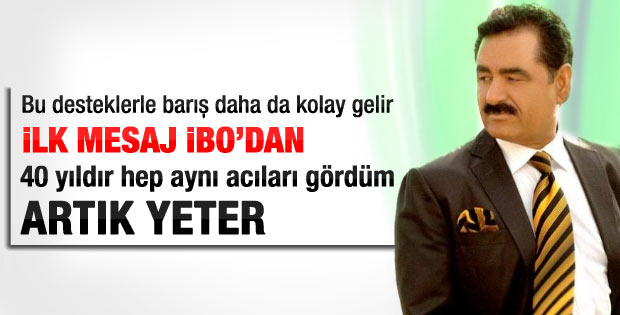 İbrahim Tatlıses'ten İmralı sürecine destek