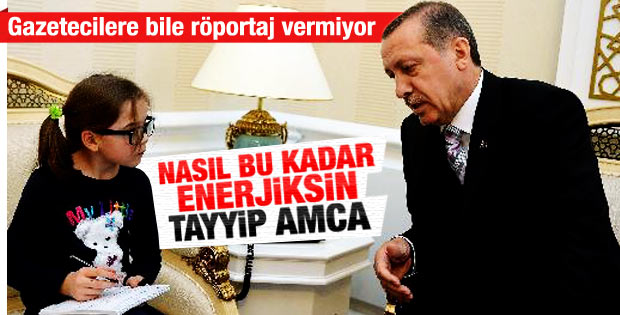 8 yaşındaki Hale Tuana Başbakan'la röportaj yaptı