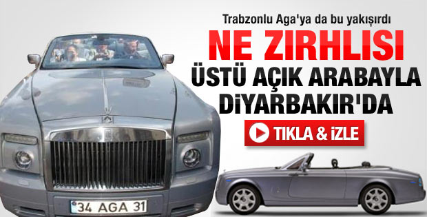 Ağaoğlu üstü açık arabasıyla Diyarbakır'da