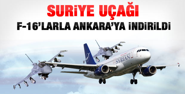 Suriye uçağı F-16'larla yere indirildi