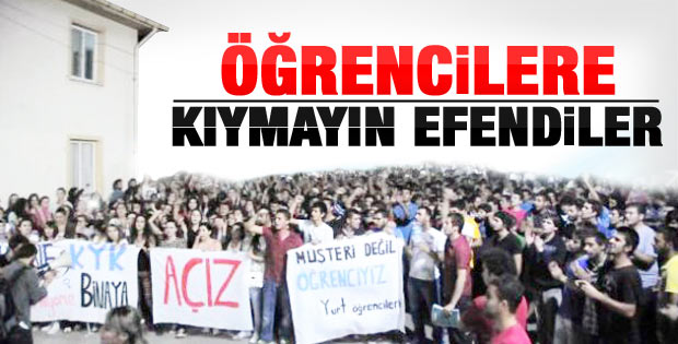Ege Üniversitesi'nde yemek zammı protestosu