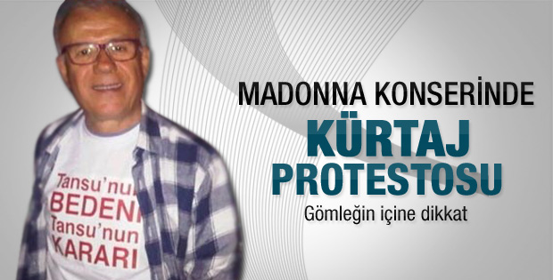 Madonna konserinde kürtaj protestosu