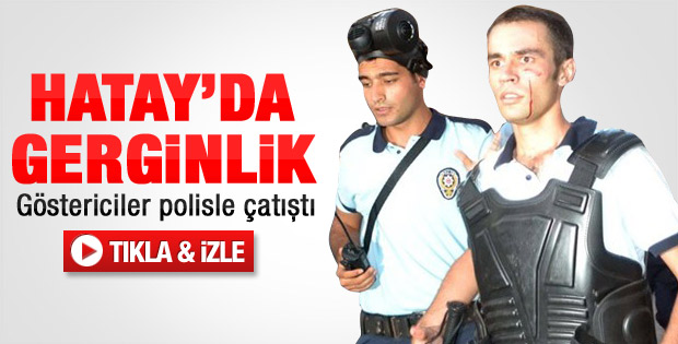 Hatay'daki eyleme biber gazlı müdahale