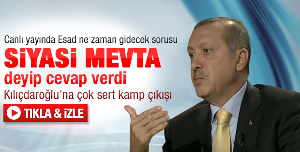 Başbakan Erdoğan Kanaltürk canlı yayınındaydı