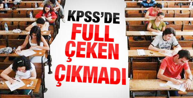 KPSS'de 3 testte full çeken çıkmadı