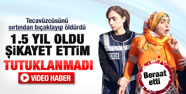 Tecavüzcüsünü öldüren kadın mahkemede beraat etti