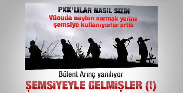 Hakkari'de ele geçirilen o şemsiyeler