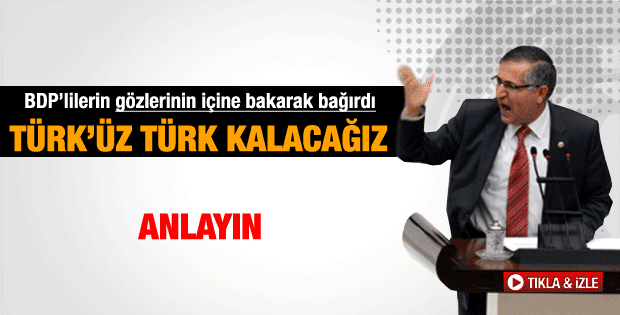 MHP'li Yeniçeri BDP sıralarına dönerek bağırdı
