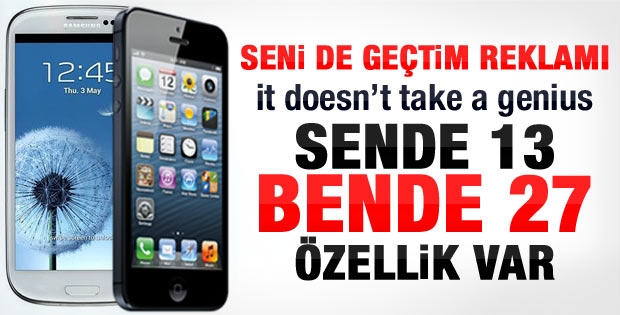 Samsung İPhone 5'i alaya aldı