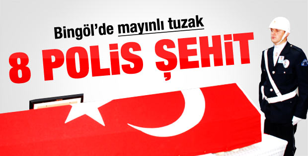 Bingöl'de mayınlı tuzak: 8 polis şehit