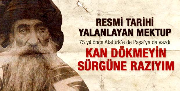 Seyit Rıza'nın ortaya çıkan yeni mektubu