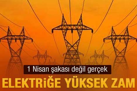 Elektriğe 8.1 oranında zam yapıldı