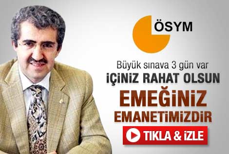 ÖSYM Başkanı: Emeğiniz emanetimizdir