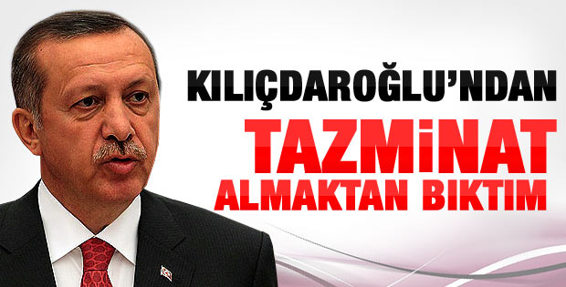 Erdoğan: Kılıçdaroğlu'ndan tazminat almaktan bıktım