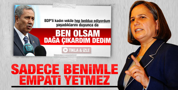 Bülent Arınç'ın bahsettiği o BDP'li Gültan Kışanak çıktı