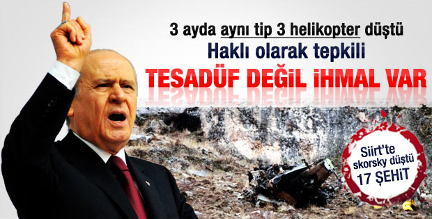 Bahçeli'den düşen helikopterle ilgili açıklama
