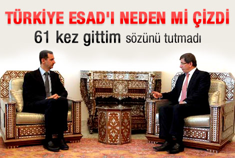 Davutoğlu: Esad'a 61 kez gittim sözünü tutmadı