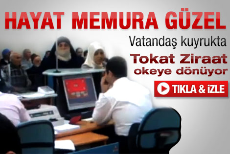 Vatandaş sıra bekliyor memur okeye dönüyor - İzle