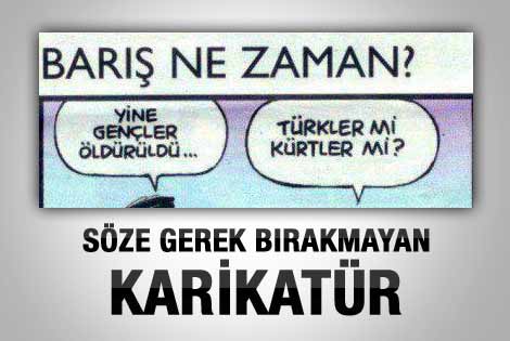 Behiç Pek'in barış karikatürü