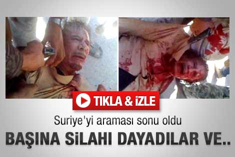 Kaddafi'nin başına silahın dayandığı o an