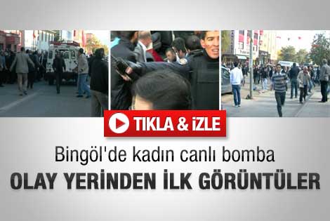 Bingöl'deki canlı bombalı saldırıdan ilk görüntüler