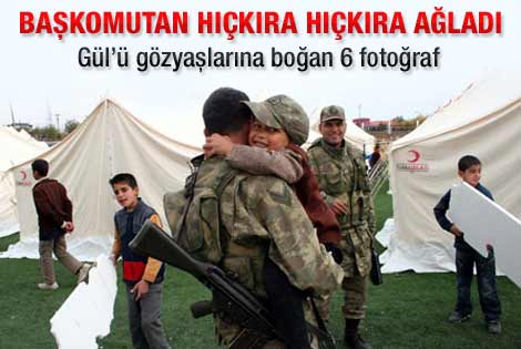 Askerlerin slaytı Abdullah Gül'ü ağlattı