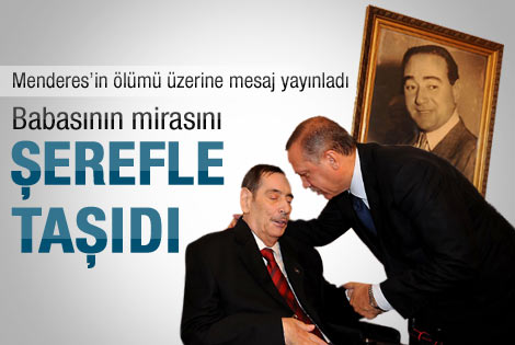 Başbakan Erdoğan'dan Aydın Menderes mesajı
