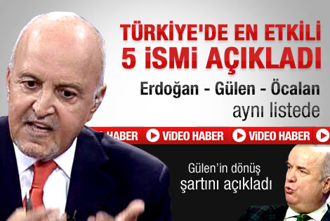 Birand'ın en etkili 5 isim listesinde Öcalan sürprizi