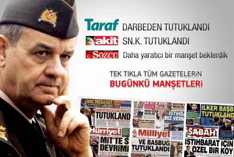 06 Ocak 2012 günün gazete manşetleri