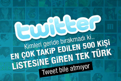 En çok takip edilen 500 kişi listesine giren tek Türk 