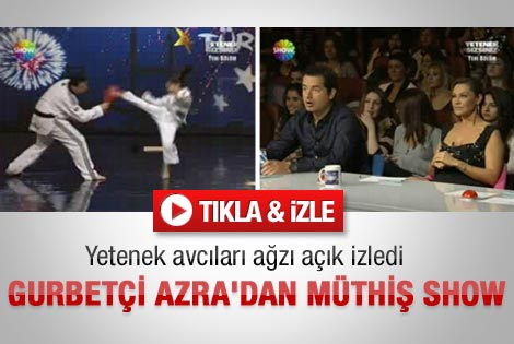 Yetenek Sizsiniz'de gurbetçi Azra'dan müthiş show