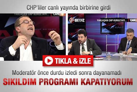 Moderatör canlı yayında CHP'li konuklara saydırdı