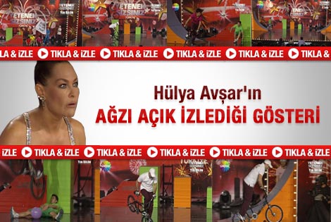 Hülya Avşar'ın ağzı açık izlediği gösteri - Video