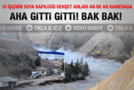 Baraj inşaatındaki patlama anı saniye saniye kaydedildi