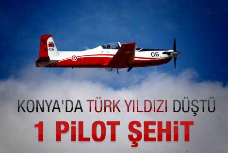 Konya'da eğitim uçağı düştü: 1 pilot şehit