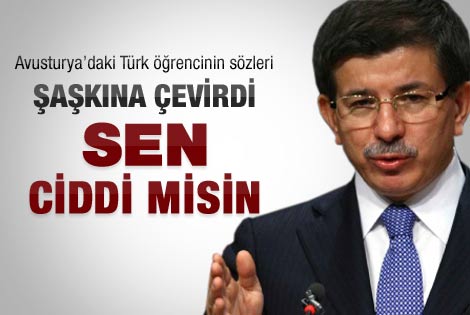 Davutoğlu'nu şaşırtan sözler