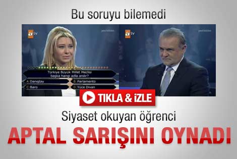 Üniversiteli Gözde en kolay soruda elendi - Video