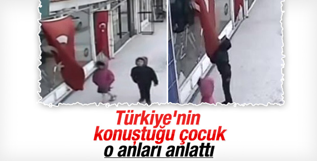 Eskişehir'de bayrağı öpen çocuk bulundu