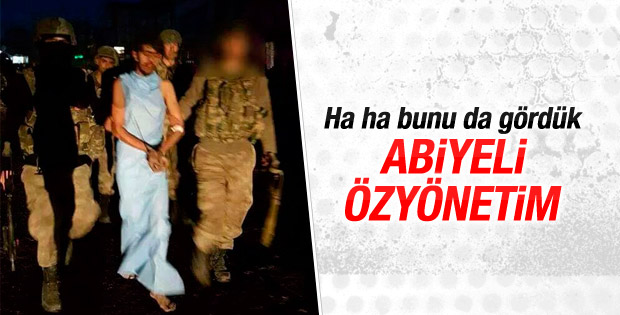 Abiyesiyle yakalanan PKK'lı