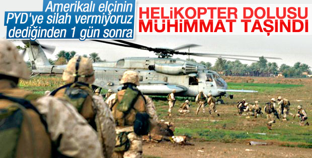 Amerika'dan PYD'ye helikopterlerle askeri yardım