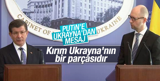 Davutoğlu Ukrayna'dan Putin'e mesaj gönderdi
