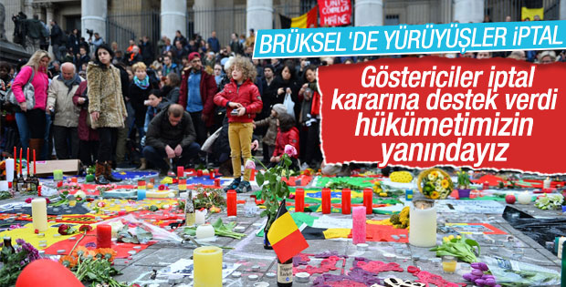 Brüksel'de yürüyüşler iptal edildi