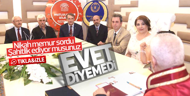 Kemal Kılıçdaroğlu nikah şahidi oldu 'evet' diyemedi