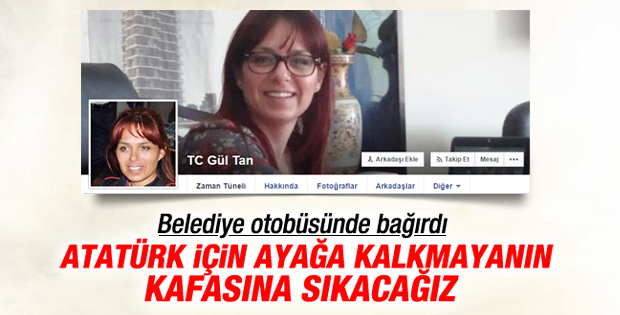 Belediye otobüsünde tehditle saygı duruşu